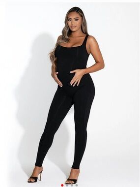 NAKED WARDROBE Baby Mama Maternity Sculpt Tank Top Jumpsuit Long Pant Romper NWT